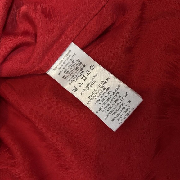 Equipment Femme Women's Long Sleeve Collared Button Down Blouse Red Size L - Picture 7 of 8